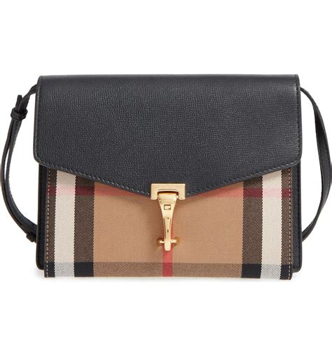 burberry small macken|Burberry Small Macken Leather and House Check Crossbody Bag.